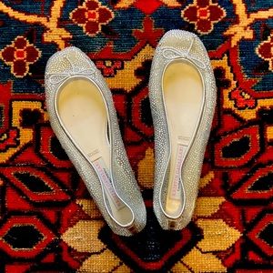 Sparkly Silver Flats